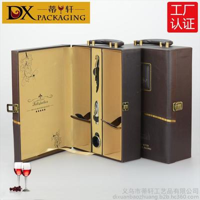 蒂軒紅酒包裝盒葡萄禮盒紅酒盒加工直銷蒂軒包裝盒廠雙只皮盒批發現貨樹皮紋雙只皮盒紅酒盒工廠定制拉菲紅酒盒酒盒批發交房茶葉盒圖片_高清圖_細節圖-義務的蒂軒工藝品 -
